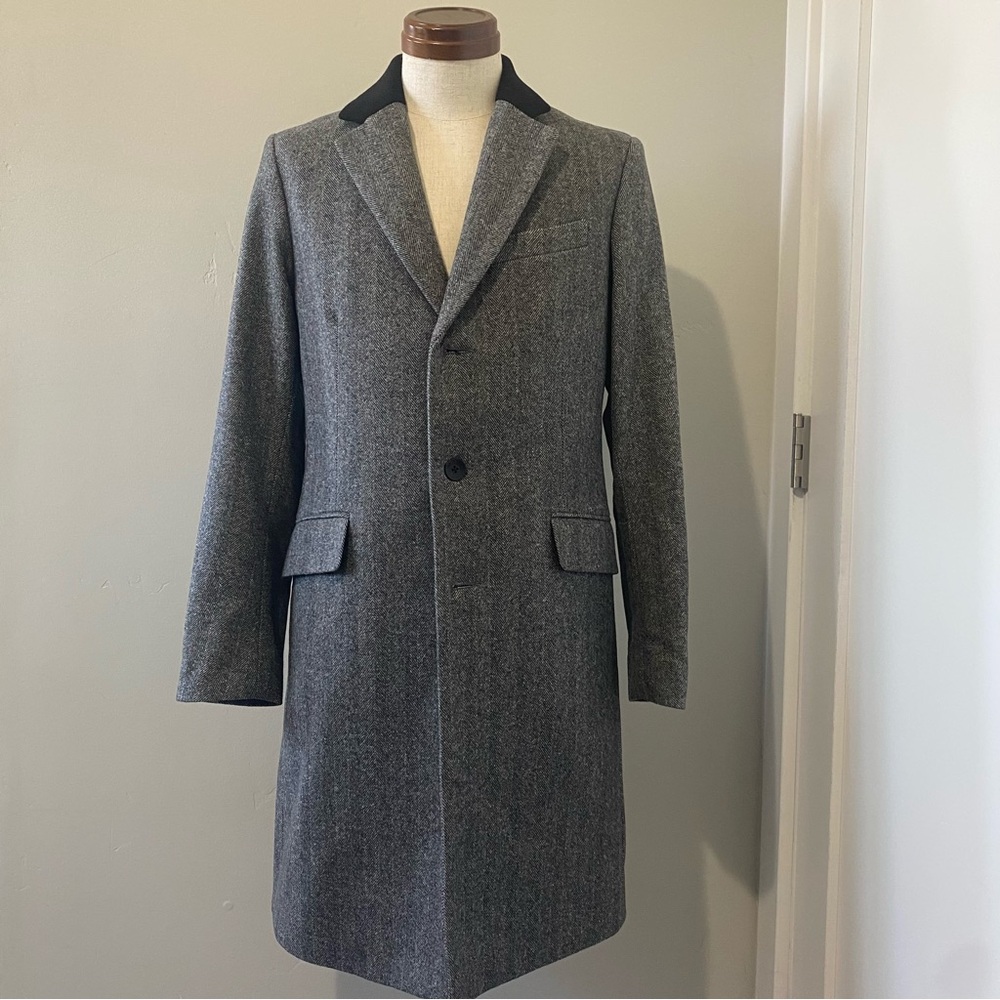 Rag & Bone men’s gray tweed Rory coat, size 36 (~XS)